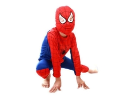 Traje De Cosplay Para Crianças Meninos Spiderman Batman Superman Halloween Festa Carnaval Set De Roupa Homem-aranha Vermelho-azul