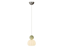 Luminária Pendente Creme Com Uma Única Lâmpada, Luminária Pendente Nórdica Pequena Em Vidro, Luminária Pendente Led Em Resina (verde Abacate)