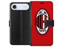 Capa Carteira Compatível Com Apple Iphone Air. Escudo Oval De Futebol Vermelho E Preto Com Design Clássico E Toque Histórico, Fortes Contrastes E Ícon