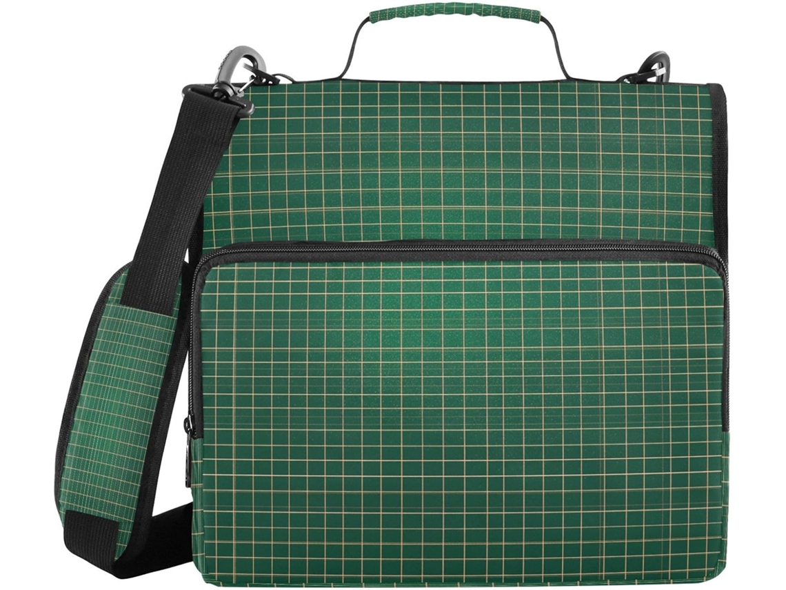 Organizador de Arquivos 3 Argolas St Com Alça, Organizador de Portfólio com Diversas Bolsas para Mesa e Escola