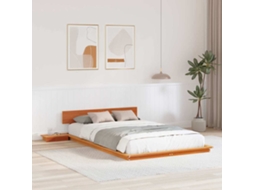 Vidaxl Estrutura Da Cama Castanho 135 X 190 Cm Madeira