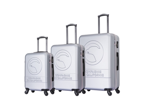 Conjunto de 3 Malas de Rodinhas Prateadas Cc-T243 Silver COMPAGNIE DE CALIFORNIE