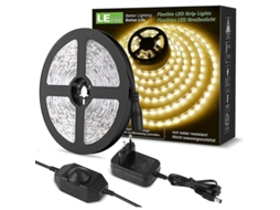 Fita Led, 12v, 3000k, 600 Díodos, 10 M, Intensidade Regulável, Para Decoração De Móveis, Televisão, Prateleiras E Ambientes Internos