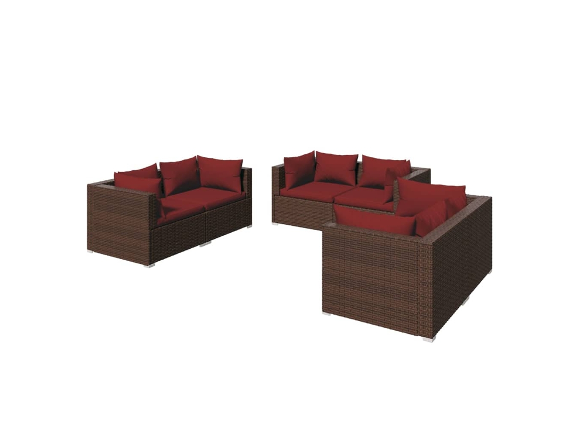 Garden Lounge Set, Garden Lounge Sets Vidaxl Marrom Rattan / Vime (n/a)