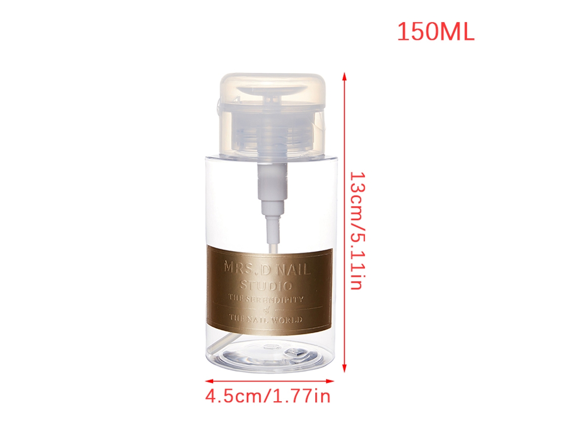 Frasco De Esmalte Reutilizável (150ml) Com Bomba Dosadora E Acessórios Para Unhas.