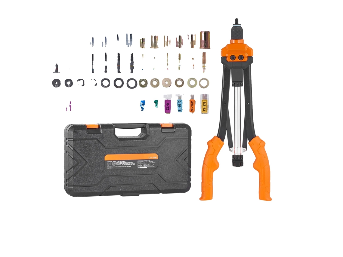 Ferramenta De Porca Rebitada, Design Semi-automático, 186 Peças Incluídas, 16in 186pcs Semiauto
