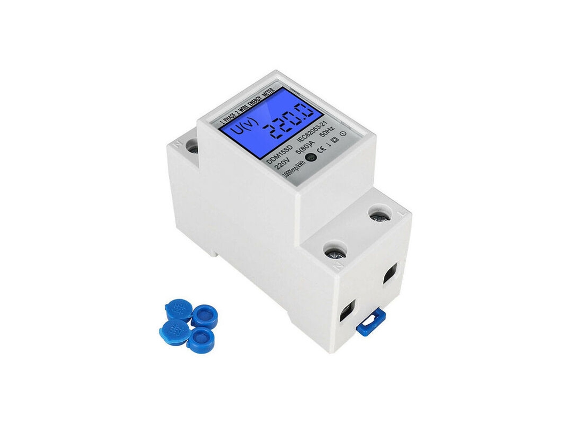 Medidor De Energia Elétrica Medidor De Energia Digital Din 80 A 220 V Lcd Din Medidor De Média/corrente Medidor De Consumo Não Calibrado Brilvibera