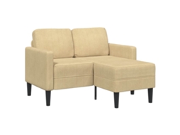 Vidaxl Sofá 2 Lugares Com Chaise Em L 125cm Linho Verde Cinzento