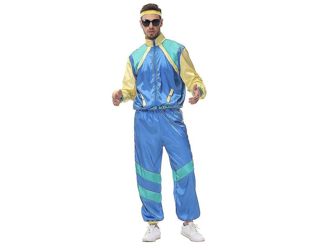 2026 traje Retro Hip Hop Anos 80 e 90 para Homem e Mulher Fantasia Festa Calça Jaqueta Cachecol Kjp