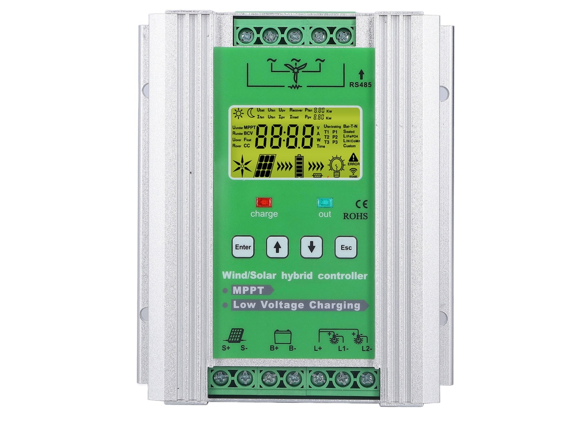 Controlador Híbrido Solar E Eólico Laxiscreed Com Mppt Boost Para Baterias De Lítio E Ácido-base