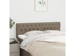 Vidaxl Cabeceiras Cinzento-acastanhado 144x7x78/88 Cm Tecido