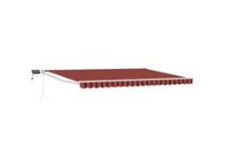 Conjunto 1 Sombra De Sol Externa Vidaxl Laranja Poliéster (4,5 × 3 M)