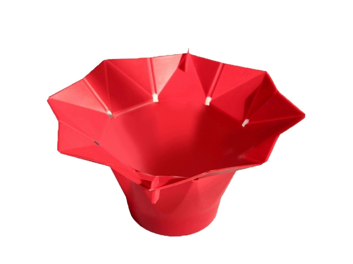 Tigela Dobrável De Silicone Para Pipoqueira De Micro-ondas Com Tampa E Alças, Resistente Ao Calor E Livre De Bpa.
