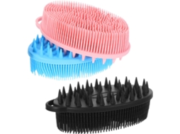 Conjunto De 3 Escovas Esfoliantes Corporais Silicone Eringogo, Escova Esfoliante Macia De Dupla Face Para Limpeza Facial