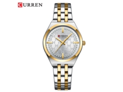Relógio Feminino Com Pulseira De Aço, Mostrador Estampado Elegante E Resistente À Água.