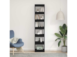 Vidaxl Gabinete De Livros 6 Níveis 40 X 30 X 198 Cm Carvalho Preto
