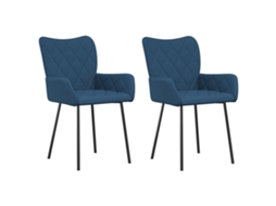 Dining Chair, Dining Chairs Vidaxl Azul Tecido (n/a)