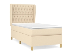Box Spring Bed, Box Spring Beds Vidaxl Creme Tecido (90 X 200 Cm)