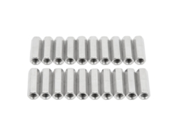 20 Porcas Sextavadas De Conexão Em Aço Inoxidável M5x8 L25mm, Fixadores De Haste Roscada À Prova De Ferrugem