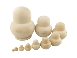 Ats 10 Peças de Bonecas Rusas Nesting Sem Pintura 10 Camadas de Madeira Brinquedo Decoração Presente de Aniversário