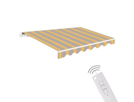 Toldo Motorizado Exterior 4x2,5 Agb Controle Remoto Lona Proteção Solar Wasabi