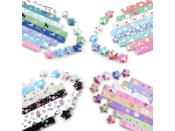 JILLIOPER Papel de Origami em formato de estrela para bilhetes personalizados, material de qualidade, tiras pré-cortadas para decorações artesanais, adequado pa