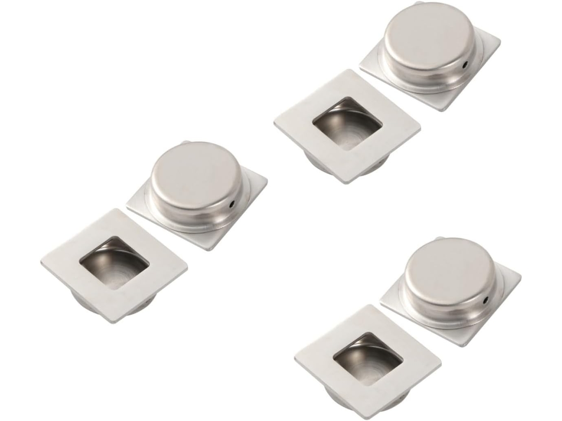 Jojofuny Conjunto De 3-puxadores Porta Em Aço Inoxidável, Estilo Minimalista, Com Parafuso, Exótico, Para Guarda Roupa