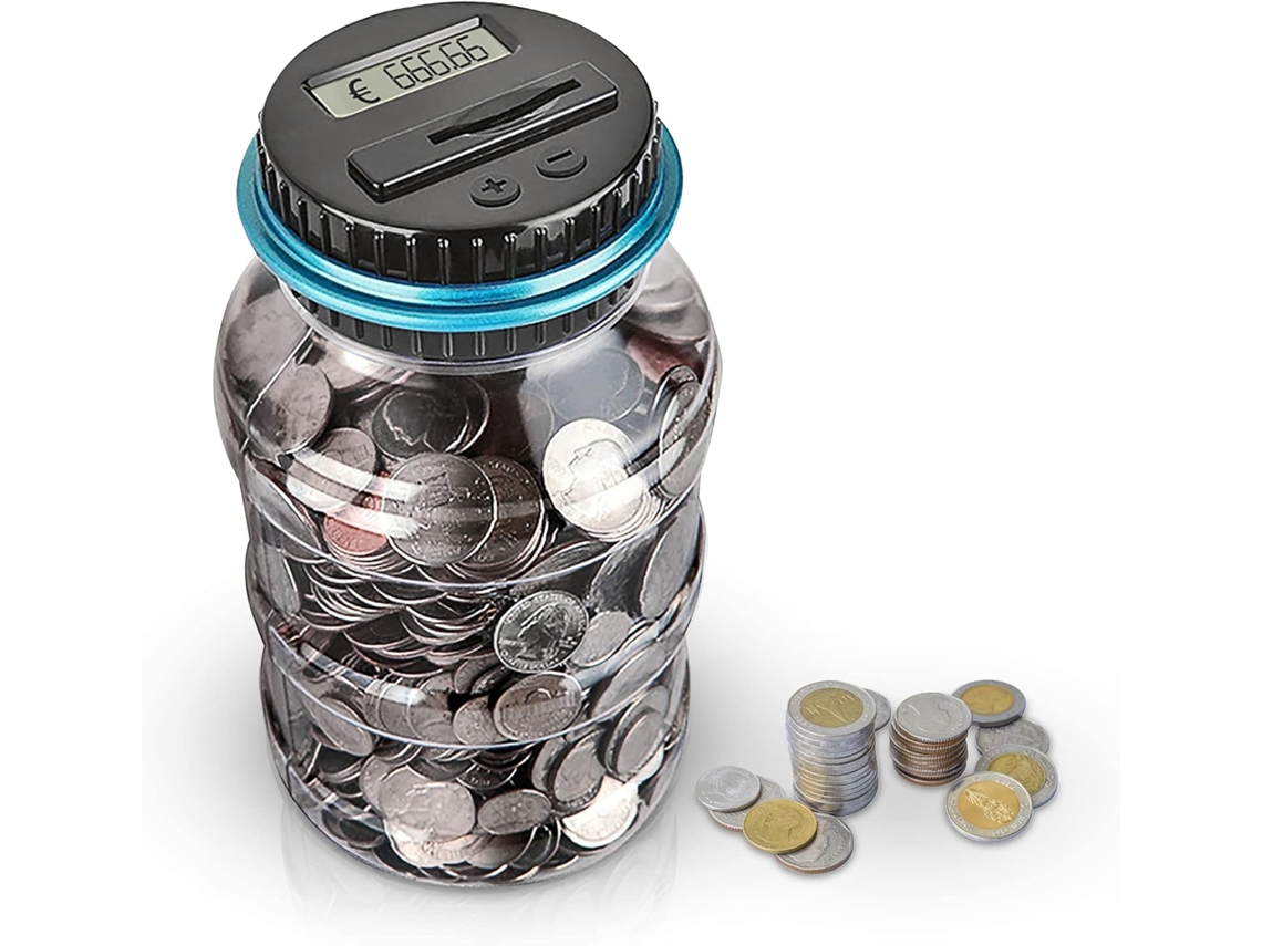 Cofrinho Digital De 1,8lcontagem Automática De Moedas Com Display Lcd Para Gerenciamento Financeiro Infantil Zeuxo