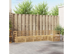 Vidaxl Conjunto De Sofás Para Exterior 6 Pcs Branco
