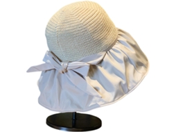 Chapéu de Sol Feminino Palha Vazada para Praia, Aba Larga, Proteção Solar o Rosto, Ideal Verão, Respirável