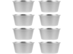 Conjunto De 8 Mini Formas Redondas Antiaderentes Hemobllo Em Aço Carbo
