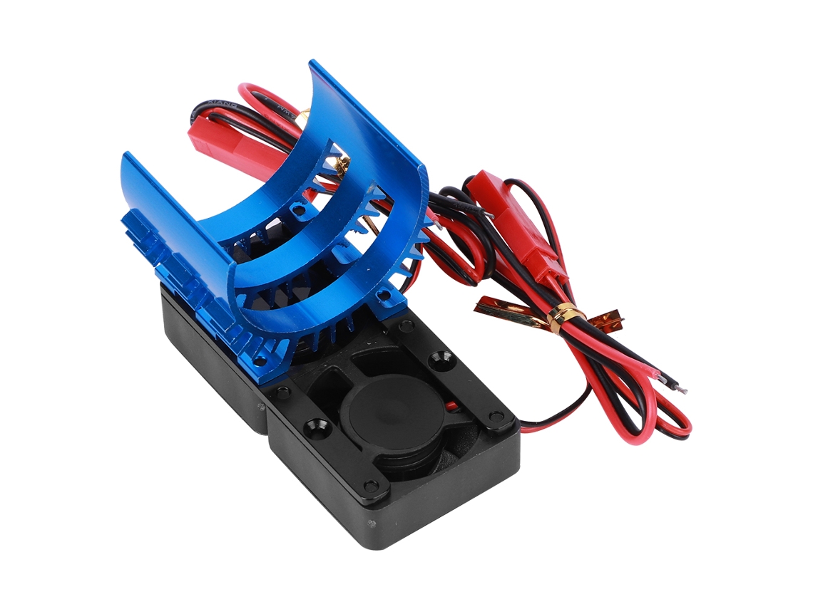 Ventoinha Resfriamento Motor Dual 540 Carro Rc Elétrico 1/10 Azul