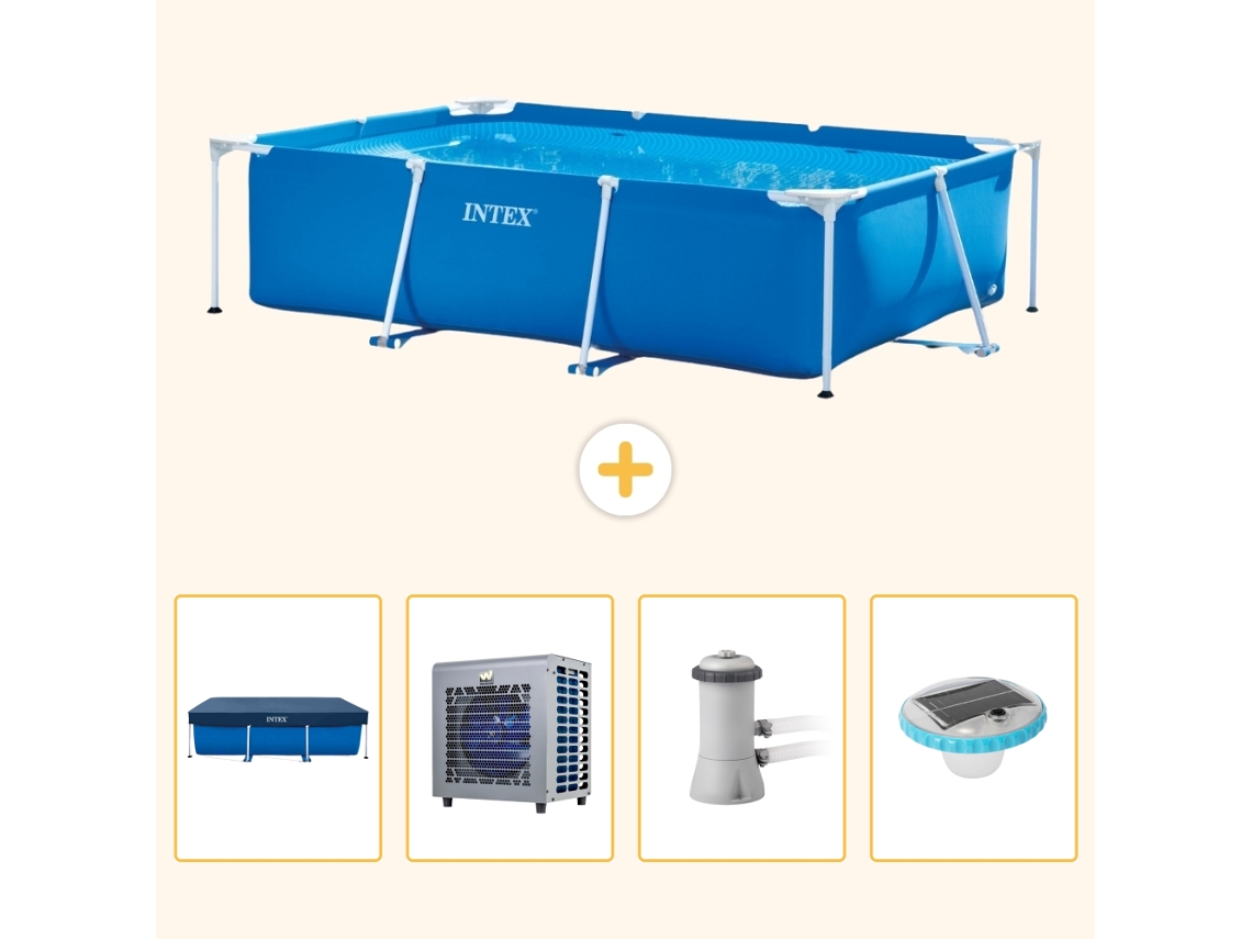 Intex Piscina Com Estrutura Retangular - 300x200x75 Cm - 5-peças S106