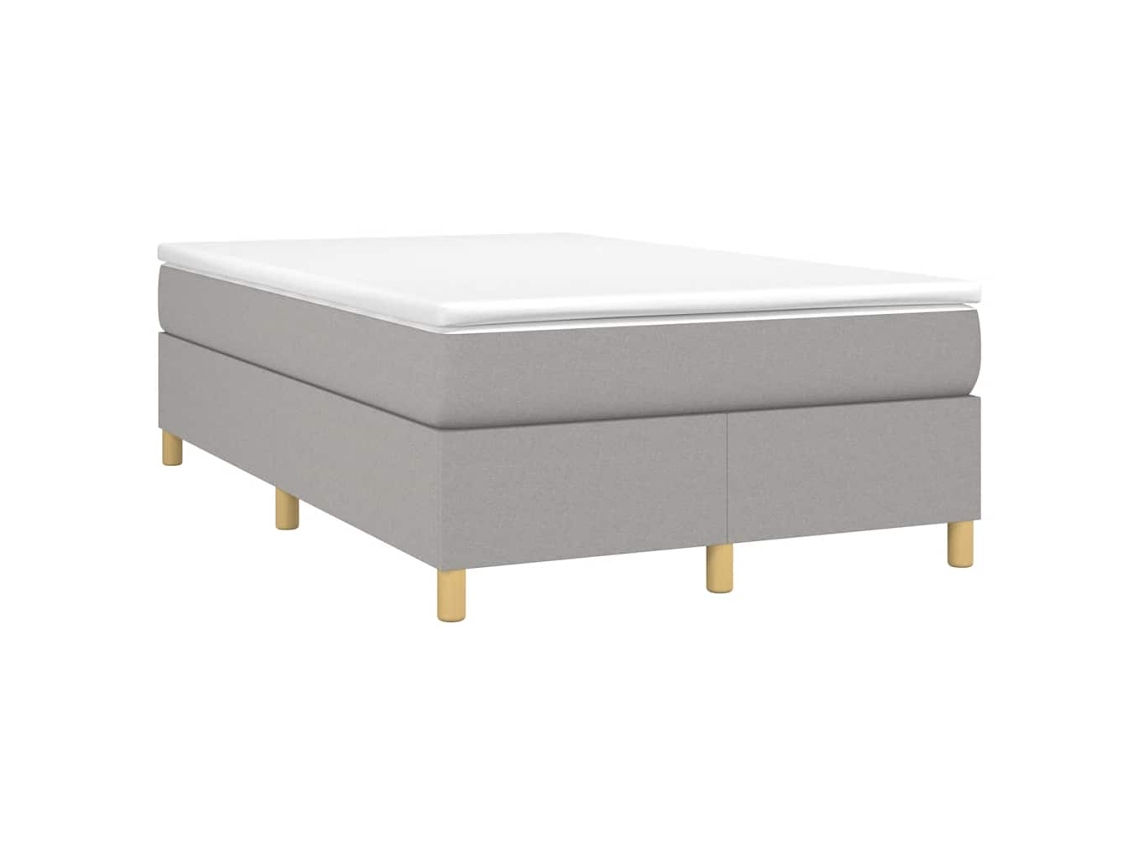 Cama Boxspring com Colchão 120x190 cm Tecido Cinzento Claro MAISON EXCLUSIVE