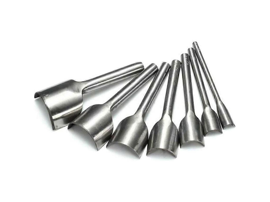 Kit 7 Ferramentas Punch Diy Corte Semi Redondo Para Couro Artesanal Cinturão E Carteira