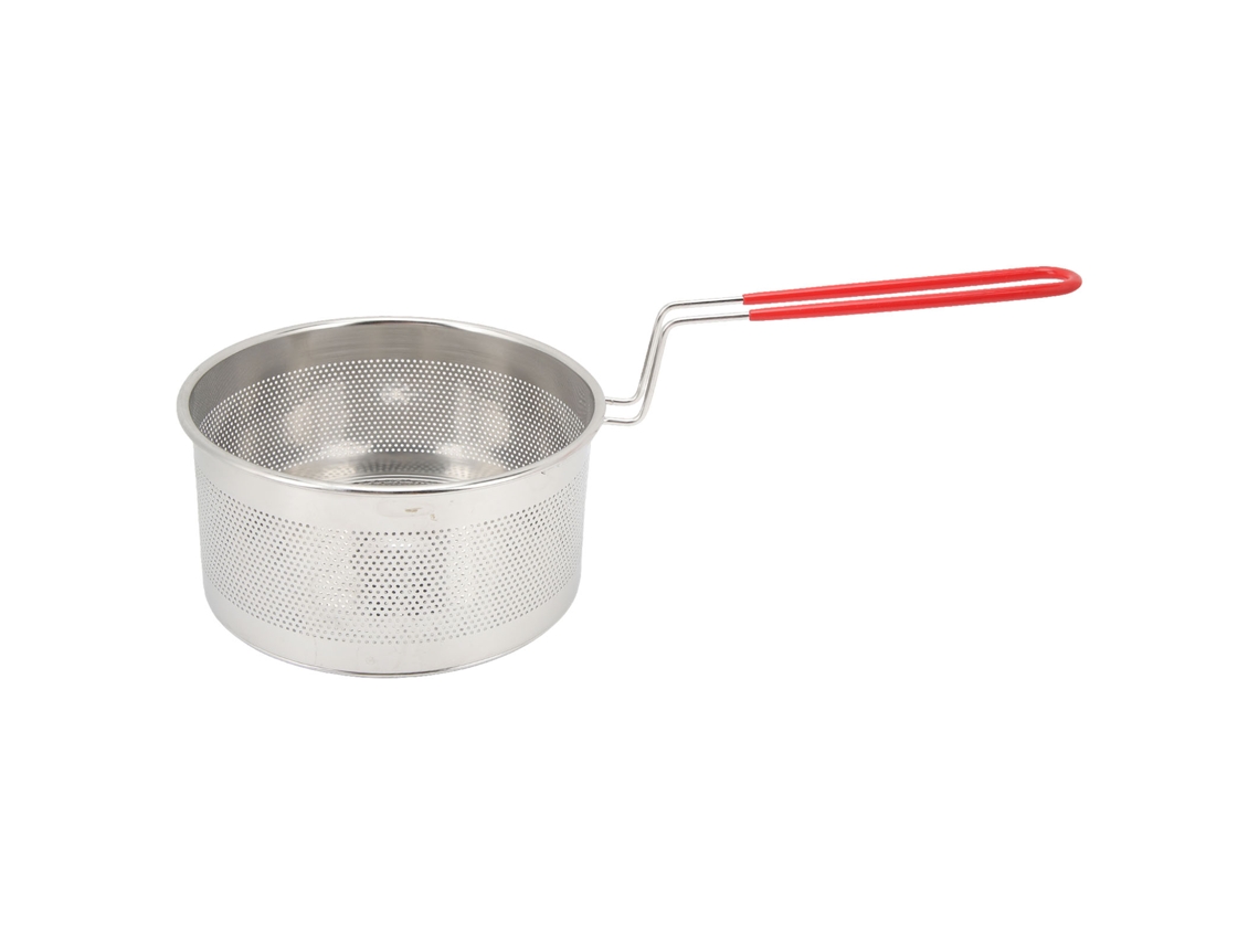 Cesto Redondo Para Fritadeira Em Aço Inoxidável 304 Com Alça, 18 Cm, Ideal Para Fritar Batatas Fritas, Anéis De Cebola, Frango E Massas