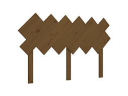 Cabeceira Pinho Maciço Castanho Mel MAISON EXCLUSIVE 132x3x81 cm