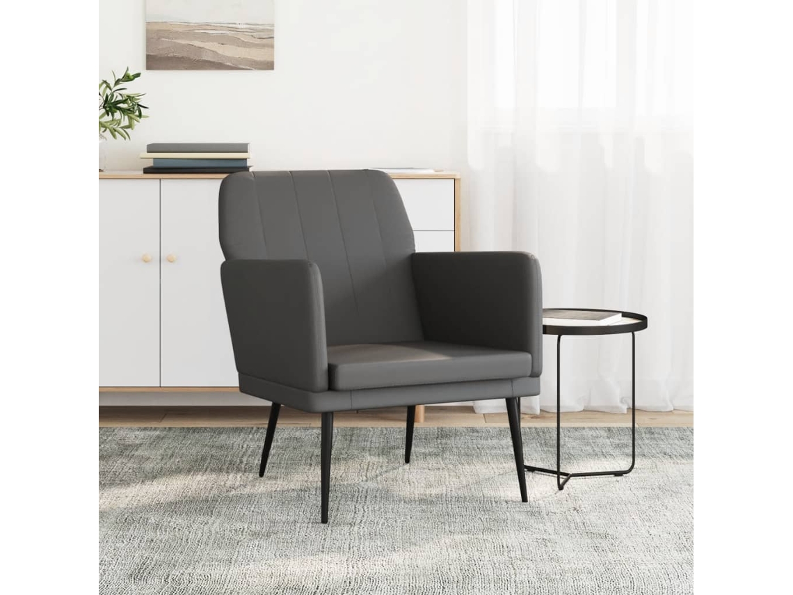 Armchair, Armchairs Vidaxl Cinzeto Couro Artificial