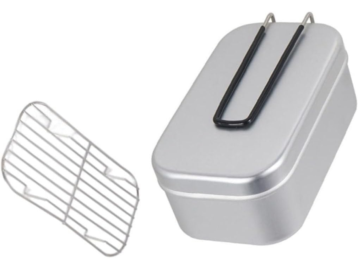 Lancheira Dobrável De Alumínio Para Camping E Escola, Recipiente Seguro E Durável Estilo Bento, 1 Conjunto Adequado Para