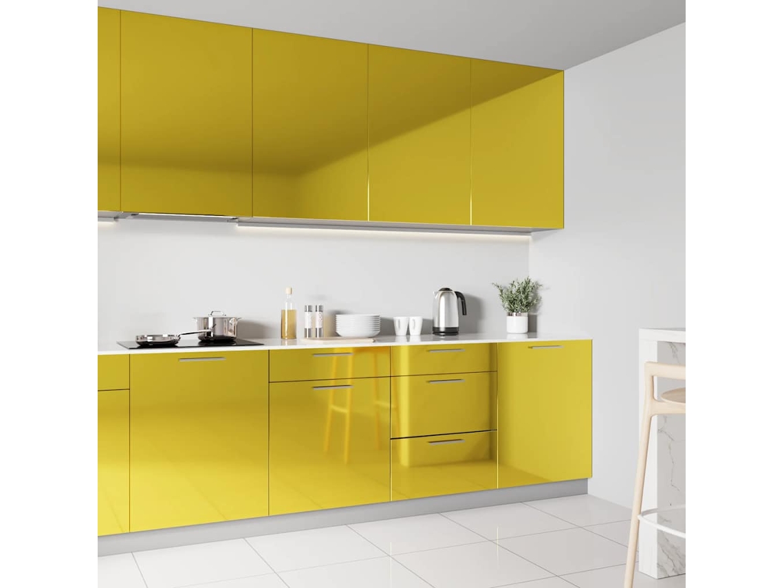 Vidaxl Autocolante Para Móveis 500x90 Cm Pvc Dourado Brilhante