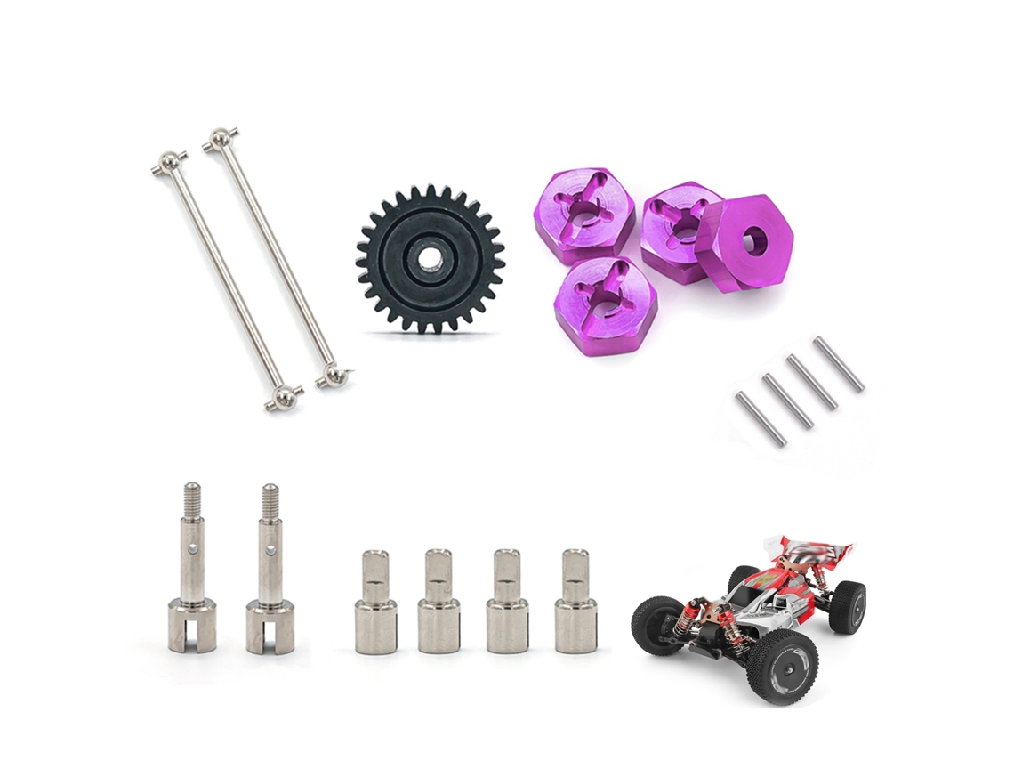Mali peças de Upgrade para Carro Rc Wltoys 1/14 144001: Eixo de Roda, Copo Diferencial, Osso de Cão, Engrenagem do Motor