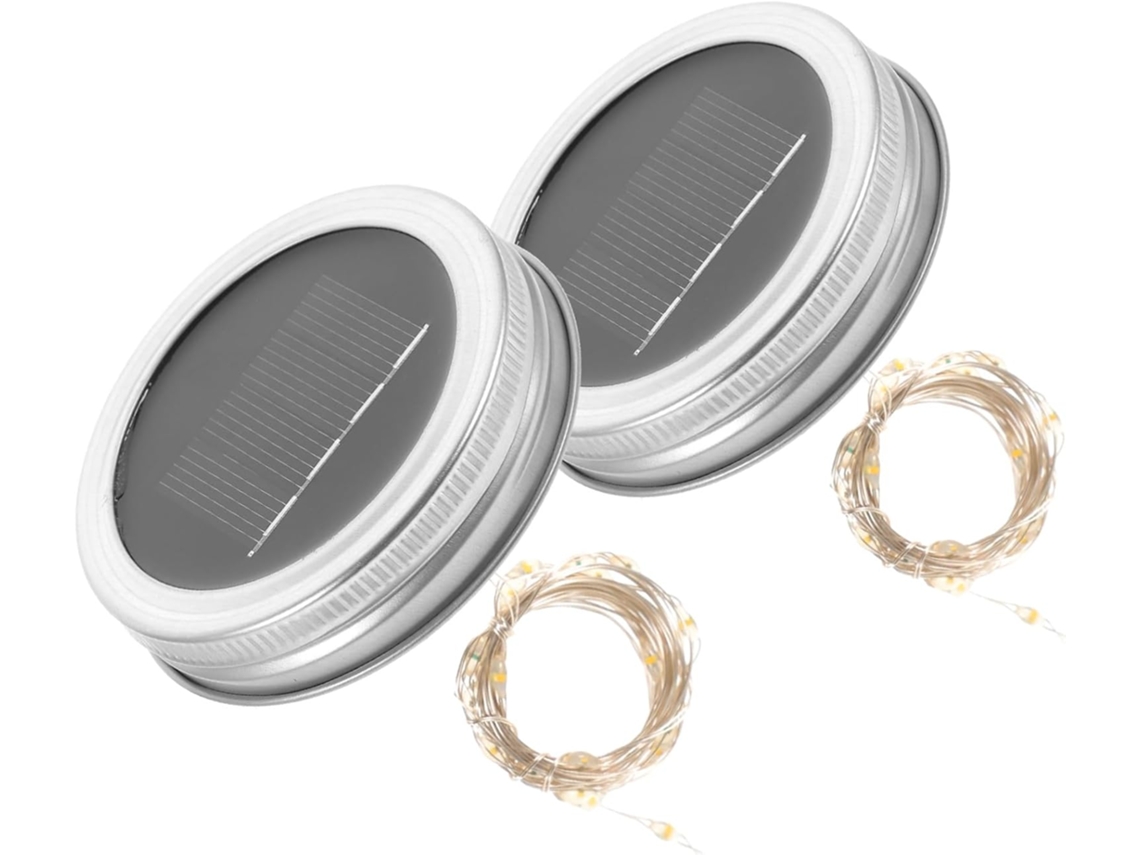 Conjunto De 2 Luminárias Solares De Led Para Jardim