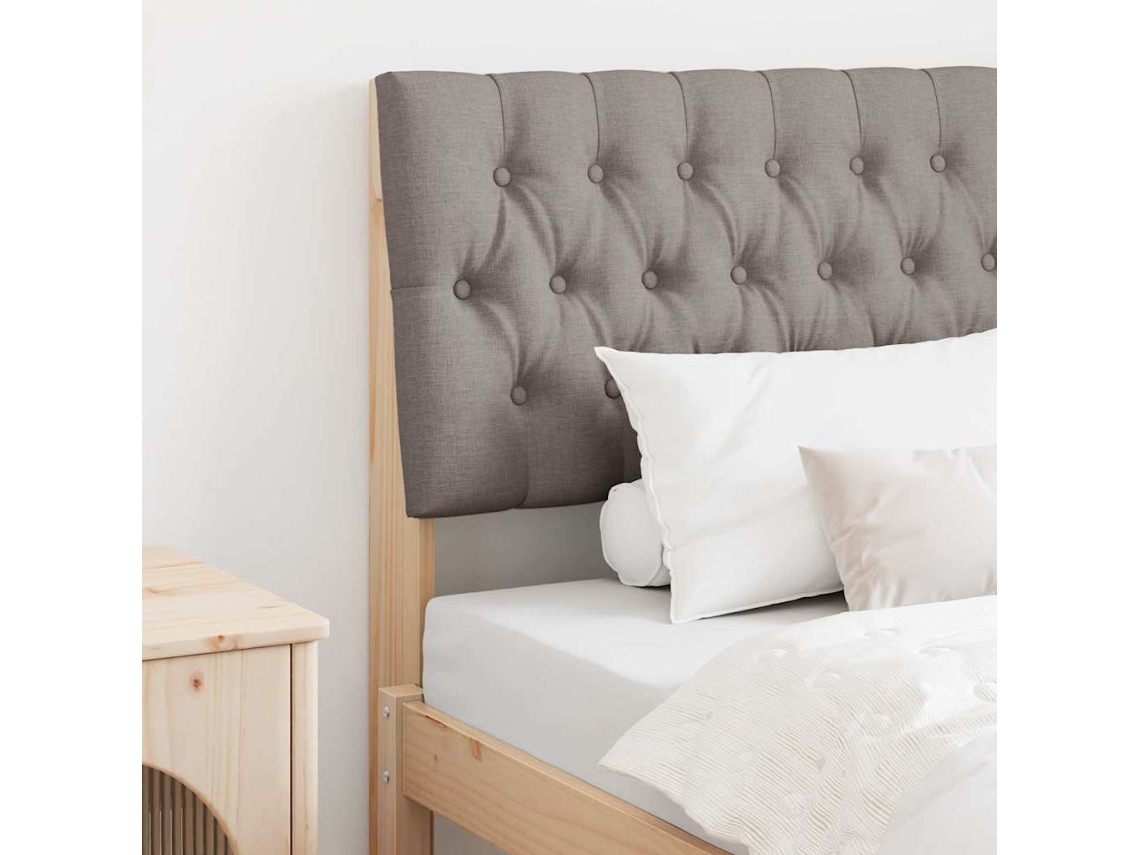 Vidaxl Cabeceira Estofada Cinzento-acastanhado 90 Cm