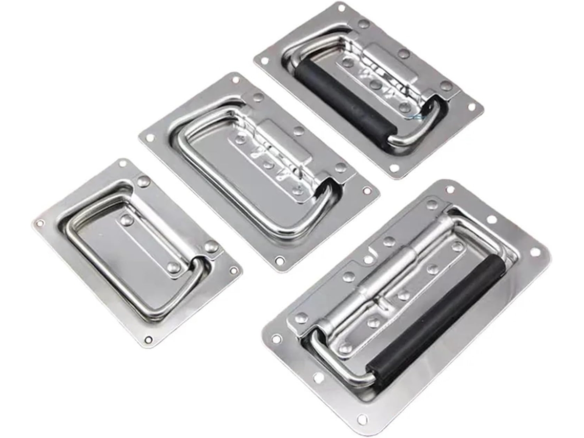 Puxador Retrátil Embutido Com Mola Em Aço Inoxidável 304 Para Armários Industriais, 1 Peça A 162x107mm