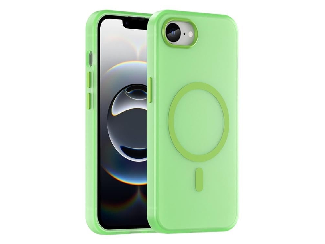 Capa Híbrida Translúcida Para Iphone 17e / 16e - Tpu E Pc Com Magsafe | Fosca - Verde