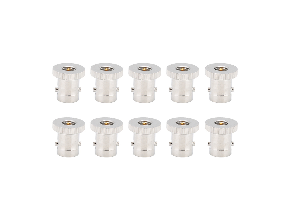 Aetheria 10 Adaptadores Bnc Fêmea para Sma Macho Conector Coaxial Rf para Rádio Dispositivos Sem Fio 50ω