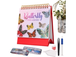 Calendário De Mesa Para Pintura Com Pedras Preciosas- 2026 Kit De, Materiais Criativos Prateleiras, Quarto De