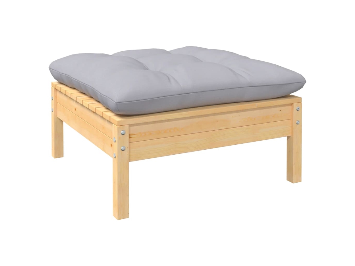 Garden Footstool, Garden Footstools Vidaxl Cinzeto Madeira De Pinho (n/a)