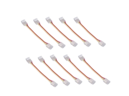 Kit Com 10 Conectores Para Fita De Led Cob, Terminal Transparentes 3