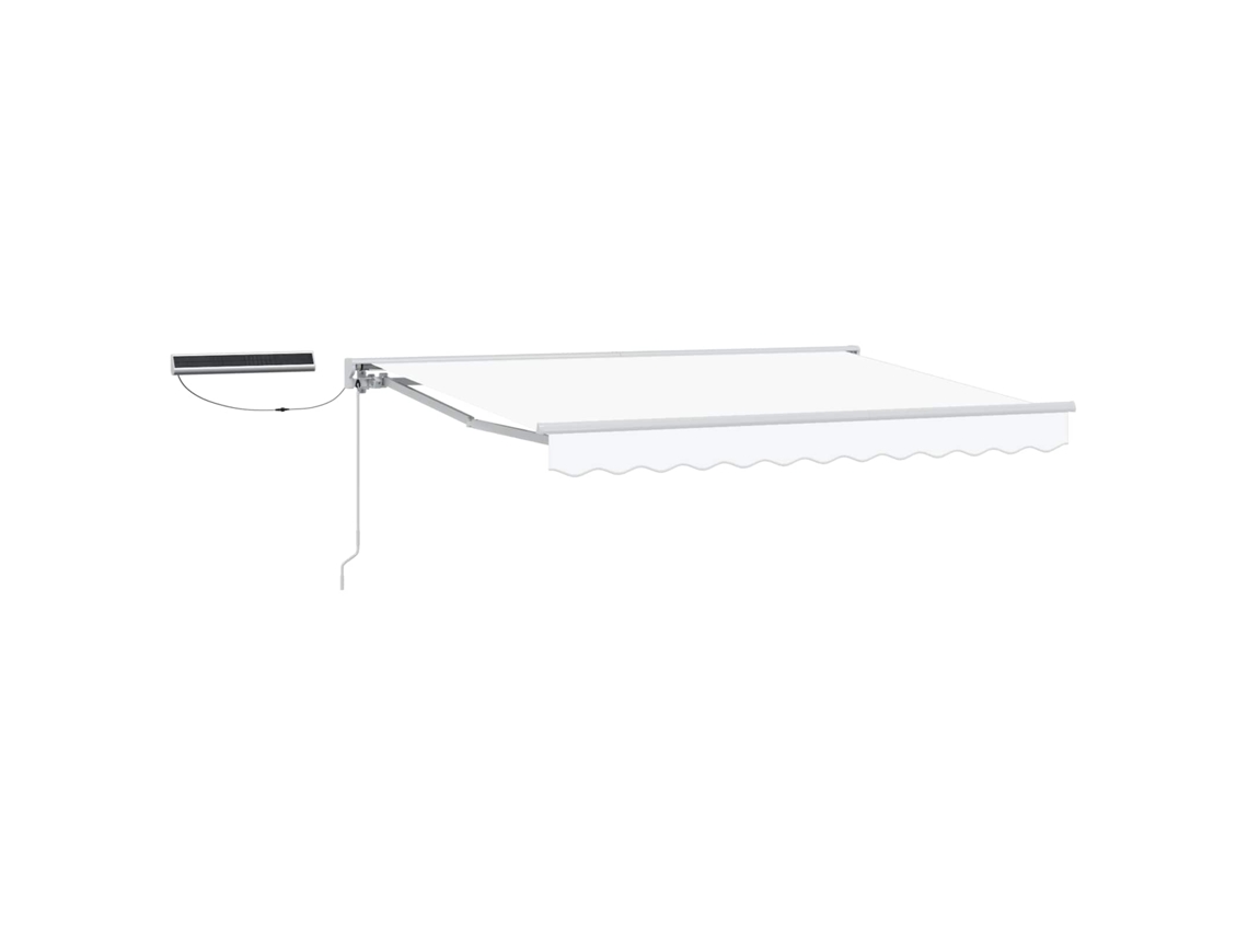 Vidaxl Toldo Retrátil Elétrico Branco 3,5 X 2,5 M